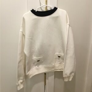 Zara Off white sweatshirt size 9/10